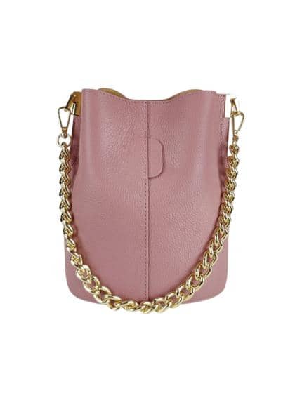 FLORENCE LEATHER - Dollar leather bucket bag