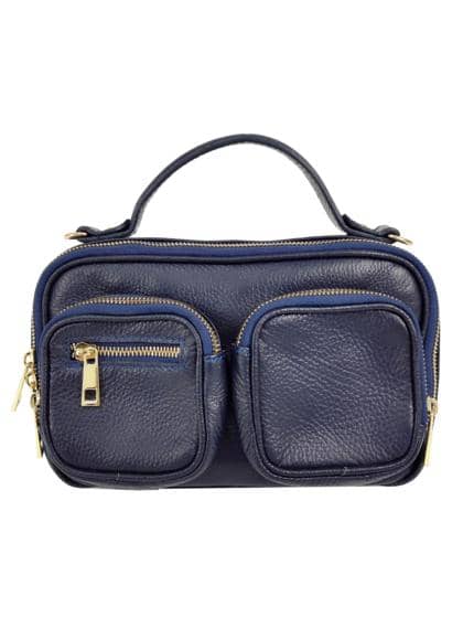 FLORENCE LEATHER - Dollar leather handbag with pockets