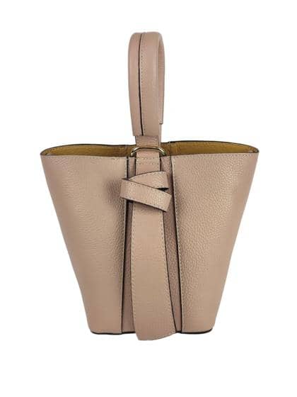 FLORENCE LEATHER - Dollar leather bucket bag