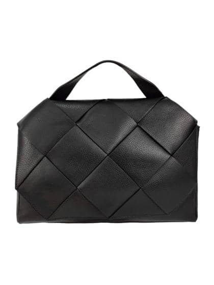 FLORENCE LEATHER - Woven dollar leather bag