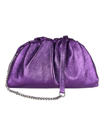 FLORENCE LEATHER - Laminated leather clutch bag