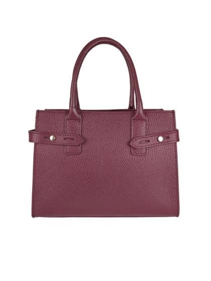 FLORENCE LEATHER - Dollar leather bag with handles