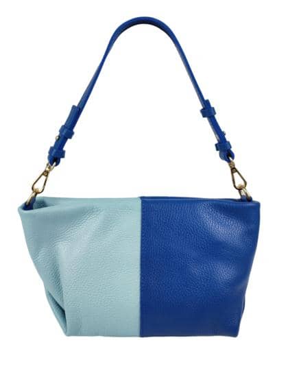 FLORENCE LEATHER - Two-tone dollaro leather shoulder bag