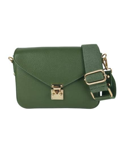 FLORENCE LEATHER - Shoulder bag with shaped flap